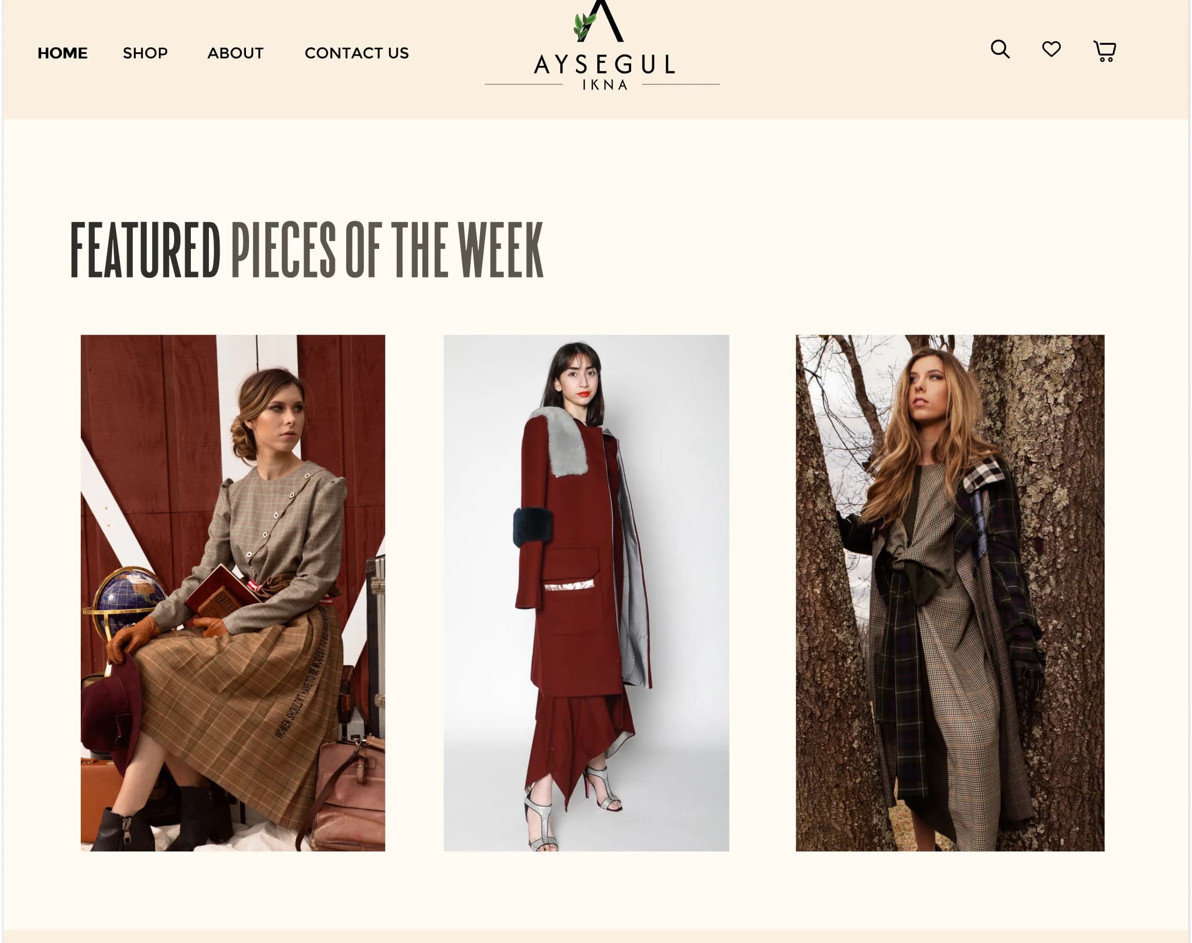 Ayşegül Ikna design frame: featured pieces of the week, three editorial product shots